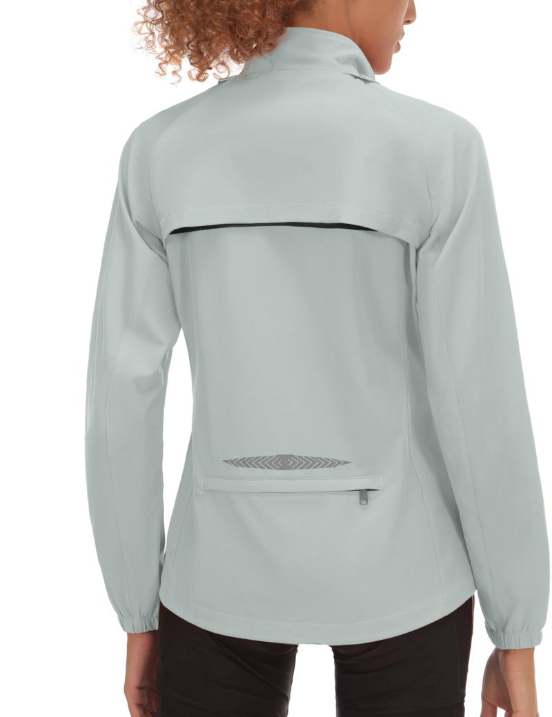 Little Donkey Andy Women's Quick-Dry Running Jacket Convertible UPF 50+ Cycling Jacket Windbreaker with Removable Sleeves Light Gray Size M - Image 1